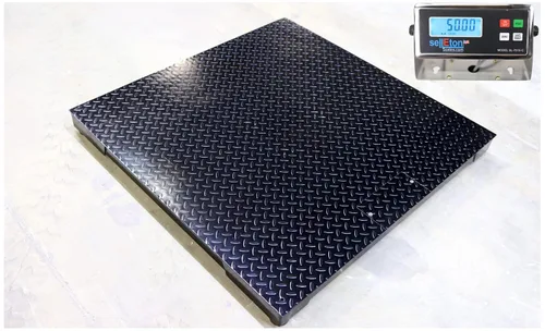 Miniatura 9 de SellEton SL-4x4-10k-NN - Báscula de suelo de 10,000 libras x 1 libra, 48 x 48 pulgadas, precisa, con indicador digital de metal inteligente