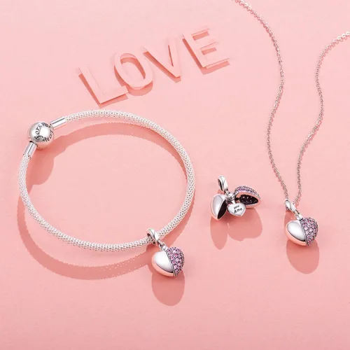 Miniatura 2 de NINGAN Abalorio colgante con texto en inglés "I Love You" para mujeres, niñas, esposa, mamá, hija, amigas con circonia cúbica 5A para pulseras