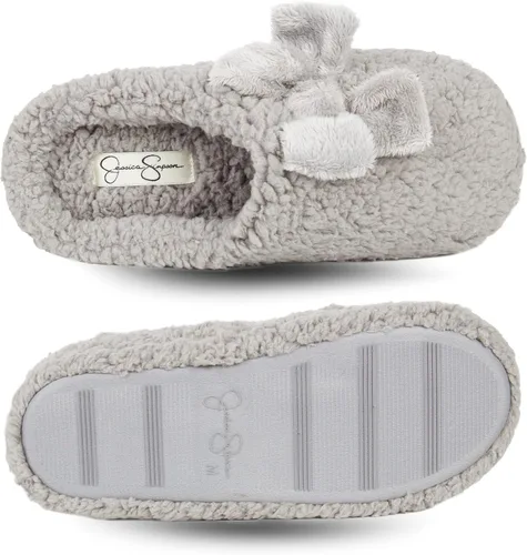 Miniatura 6 de Jessica Simpson Women's Plush Marshmallow Slide on House Slipper Clog with Memory Foam
