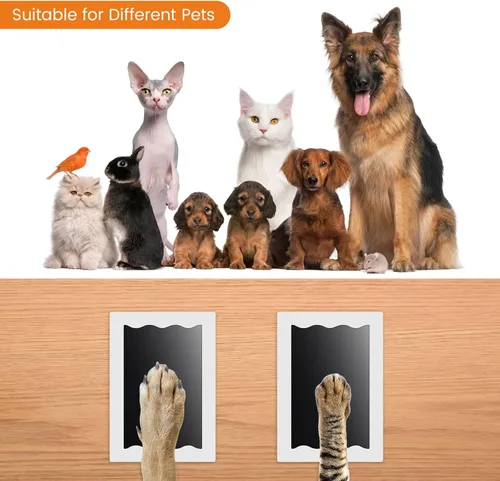 Miniatura 5 de Nabance Kit de impresión de huellas sin tinta para perros, gatos y bebés, 4 almohadillas de tinta Clean Touch y 8 tarjetas de impresión, kit