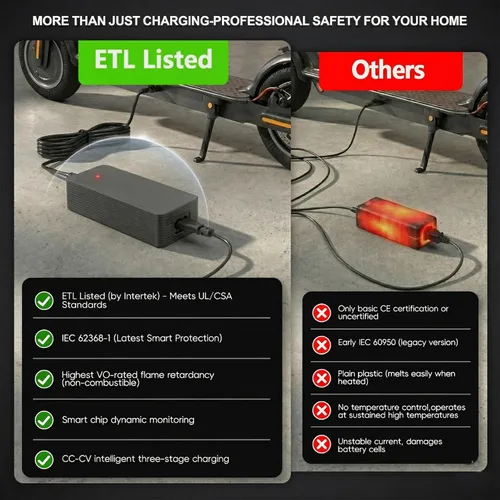 Miniatura 3 de Cargador de batería de litio de 36 V, certificado ETL de 42 V 2 A para scooter eléctrico, Hoverboard Ebike, compatible con Gotrax, Jetson, Ninebot
