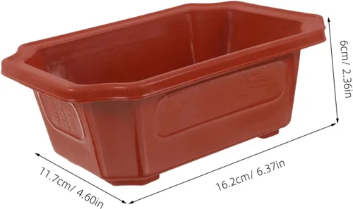 Miniatura 2 de Yardwe Macetas rectangulares grandes para bonsái, diseño moderno para balcón, jardín y hogar, 10 piezas