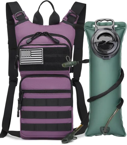 Miniatura 7 de Mochila de hidratación con aislamiento bolsa de agua con vejiga de 3 l de TPU, mochila táctica Molle de hidratación para senderismo, ciclismo, correr