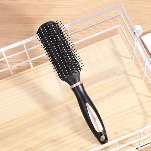 Miniatura 6 de Cepillo de pelo de masaje antiestático para hombres y mujeres, adultos y niños, cepillos de cerdas de nailon, cepillo para desenredar y secar