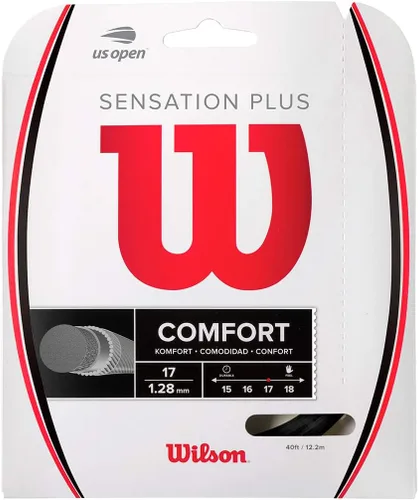 Miniatura 15 de Wilson Sensation - Juego de cuerda para raqueta de tenis y carrete de 200 m Blanco