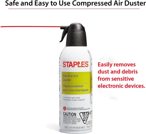 Miniatura 9 de Staples Plumeros de aire comprimido: aire enlatado para electrónica, teclados y dispositivos de oficina