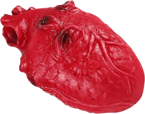 Miniatura 9 de PRETYZOOM Accesorio de corazón falso de Halloween, modelo de corazón de resina exprimible, parte del cuerpo humano sangriento de simulación