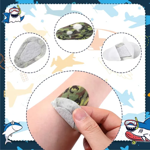 Miniatura 3 de Toulite 90 parches adhesivos para los ojos para niños, sin látex, desechables, lindos vendajes adhesivos para ambliopía, bloqueo de luz, ojos