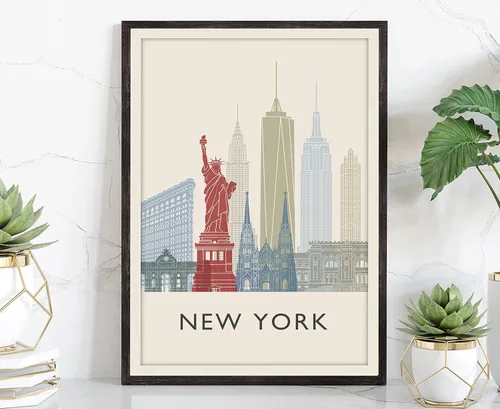 Miniatura 11 de Póster de horizonte de San Antonio, impresión de paisaje urbano y monumento, arte de pared para el hogar, decoración de pared de oficina, 12 x 18
