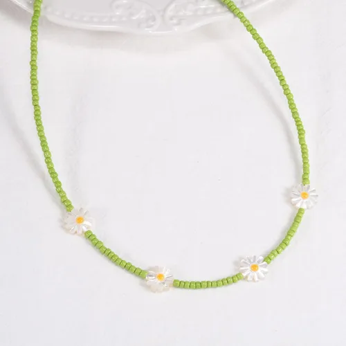 Miniatura 7 de Wellike Freshwater Pearl Beaded Necklace for Women Handmade Boho Colorful Glass Beads Choker Necklace Stainless Steel 18K Gold Plated Bohemian Women