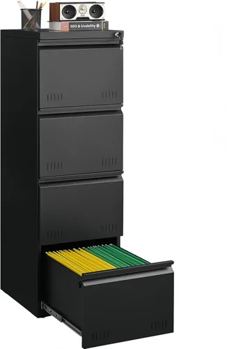 Miniatura 14 de Guizeeopo Armario de almacenamiento de metal con estantes ajustables, gabinetes de almacenamiento de garaje con puertas y estantes, archivadores
