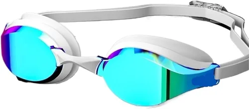 Miniatura 10 de Gafas de natación profesionales unisex para competir con lentes HD y gafas de natación antivaho para adultos Light Brown