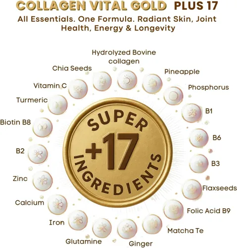 Miniatura 6 de Vital Life - Polvo de péptidos de colágeno – Colágeno hidrolizado con fórmula BioSynergy y 17 súper ingredientes, sabor a cacao, 16 onzas, apoya