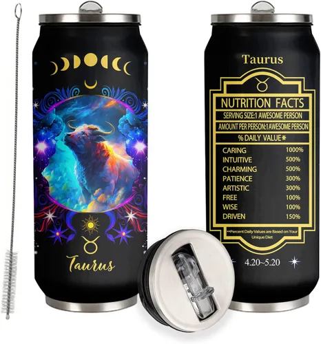 Miniatura 10 de Tumbler de Constelación de Sagitario del Zodiaco de Acero Inoxidable para Hombres y Mujeres Fanáticos de la Astrología Regalos de Cumpleaños Tumbler