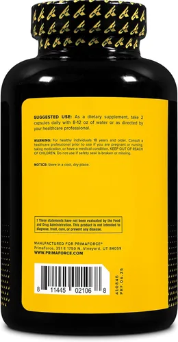 Miniatura 3 de Primaforce Cápsulas de semillas de fenogreco (180 cápsulas/1350 mg por porción, 2 porciones de cápsulas) – Suplemento de hierbas premium