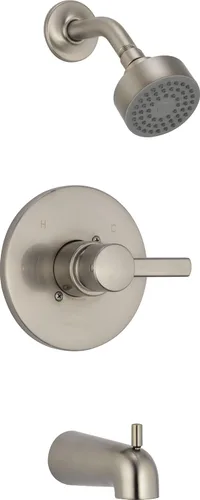 Peerless PTT188792-BN Apex, kit de molduras de ducha para bañera, níquel cepillado