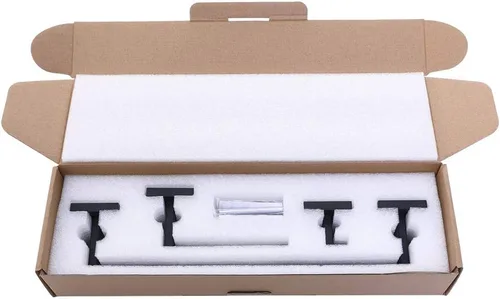 Miniatura 7 de TASTOS Juego de accesorios de baño de 3 piezas, color negro mate, montaje en pared, de acero inoxidable, soporte para papel higiénico, toallero