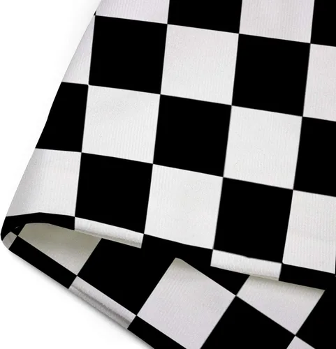 Miniatura 4 de Emvency Funda de almohada decorativa negra con diseño de cuadros de carreras de carreras, cuadradas, 16 x 16 pulgadas, color negro
