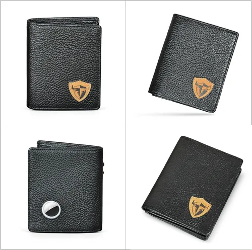 Miniatura 2 de Handadsume Genuino caballo loco cuero viaje regalo moneda bolsillo tarjeta caso largo organizador cadena Rfid monedero con broche para hombres