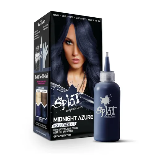 Miniatura 13 de Splat Hair Splat Rebellious Colors 30 Wash - Kit de coloración para el cabello, jade medianoche, 6 onzas Jade(Midnight Jade)
