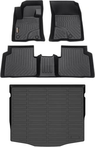 Miniatura 34 de Alfombrillas de TPE para Toyota Highlander 2014-2019 7 y 8 asientos, protección para todo tipo de clima, forros de piso de automóvil resistentes