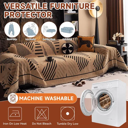 Miniatura 236 de VClife Fundas de sofá bohemio de felpilla para sofá seccional, fundas de sofá suaves y antideslizantes para sofá de 2 cojines, protector de muebles