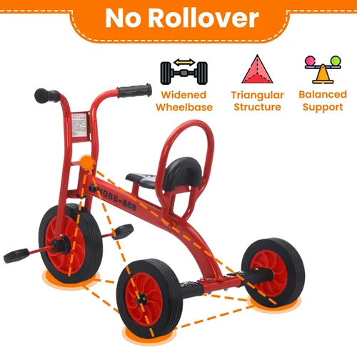 Miniatura 3 de Triciclo para niños de edad 2-6 años, triciclo para niños con rueda grande, triciclo para jardín de infantes y cuidado diurno al aire libre