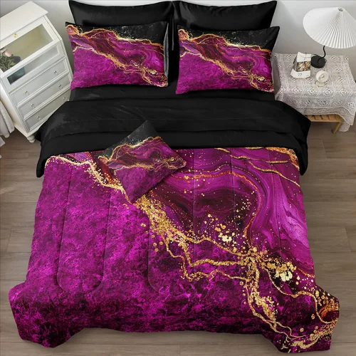 Miniatura 22 de Juego de edredón de sol y luna negro, juego de ropa de cama boho, ropa de cama de galaxia celestial y espacio estrellado, edredón mandala exótico