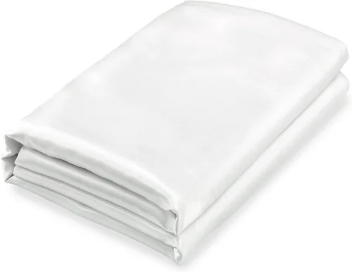 Homiest Sábana Plana de Satén Blanco - Ropa de Cama de Colchón Full de Lujo y Ultra Suave