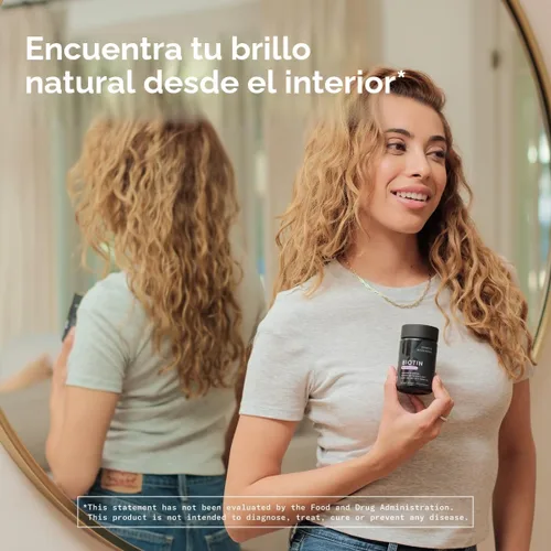 Miniatura 5 de Biotin (alta potencia) 5000 mcg por cápsula vegetariana; mejorada con aceite de coco para una mejor absorción; favorece el crecimiento del cabello