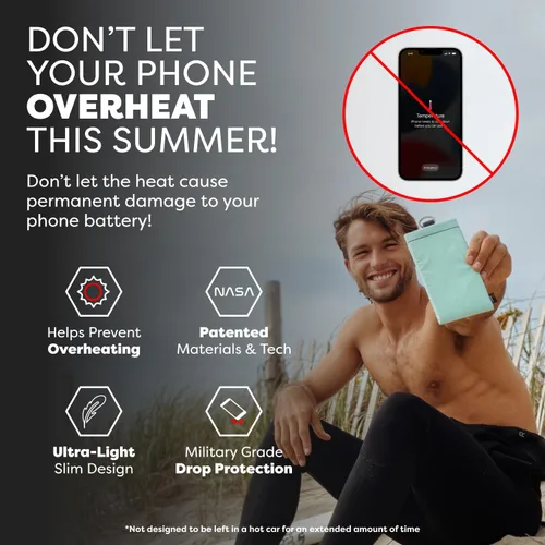 Miniatura 2 de Funda térmica para teléfono PHOOZY Apollo II para clima frío Bolsa aislante Extiende la vida de la batería 4 veces Tecnología NASA para esquí