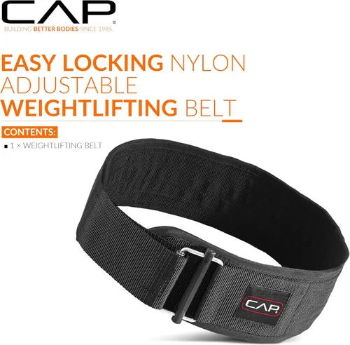 Miniatura 2 de CAP Barbell Cinturón de levantamiento de pesas de nailon premium Múltiples opciones