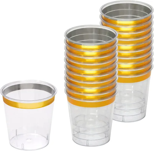 Miniatura 7 de Zappy 124 vasos de chupito de plástico neón, 1 oz, varios colores neón, desechables y reutilizables, sin BPA, perfectos para bodas, reuniones