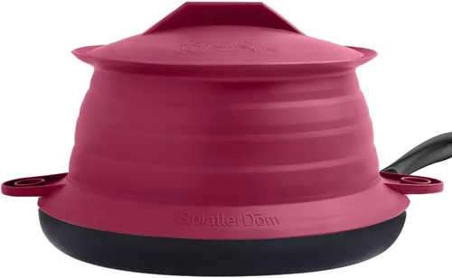 Miniatura 19 de L.I.Q - Protector de salpicaduras de silicona, se adapta a macetas de 8 y 10 pulgadas (20 y 9.8 in), apto para microondas y duradero, incluye tapa