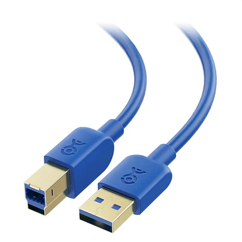 Cable Matters cable USB 3.0 tipo A a B de máxima velocidad, Azul Azul / Patchwork