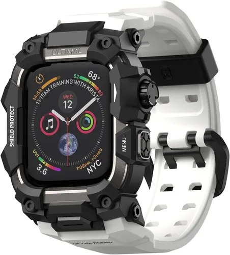 Miniatura 36 de ULTIMAL - Funda resistente con correa para Apple Watch 49mm, compatible con Apple Watch Ultra 3/2/1, cubierta protectora a prueba de golpes de grado
