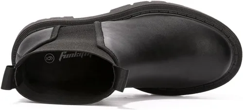 Miniatura 4 de FUNKYMONKEY Women's Chelsea Boot Lug Sole Mid Heel Fashion Ankle Bootie