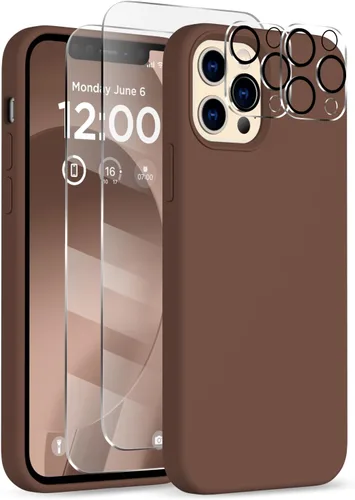 Miniatura 19 de Funda para iPhone 12 Pro Max, [2 protectores de cámara + 2 protectores de pantalla], funda protectora de silicona de cuerpo completo a prueba