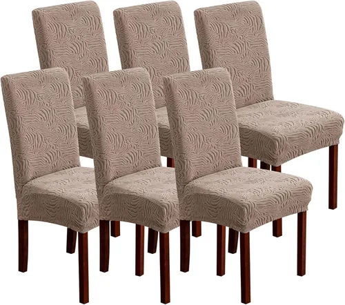 Miniatura 18 de Fundas para silla de comedor, Fundas para sillas de comedor elásticas Parsons, Protector para sillas de comedor y cocina, Extraíbles, Lavables