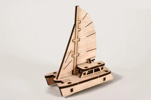Miniatura 4 de Kit de modelo de madera de escritorio Run! Velero Catamarán / YG861-24