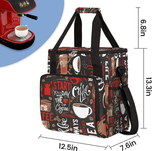 Miniatura 2 de Keurig K-Mini Plus - Estuche portátil para cafetera de una sola porción con bolsillos para cápsulas K-Cup, bolsa de almacenamiento de viaje marrón