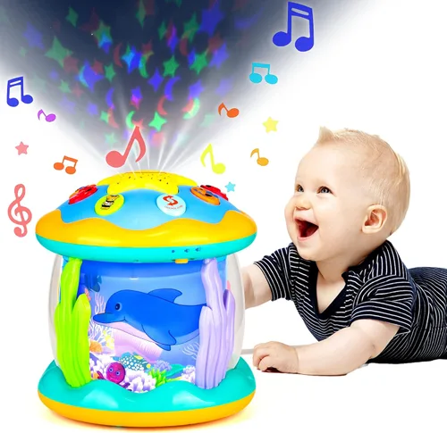 Juguetes para bebés de 6 a 12 meses, juguetes musicales con luces para tiempo de barriga, juguetes para bebés de 3-6 7 8 9 12-18 meses, juguetes