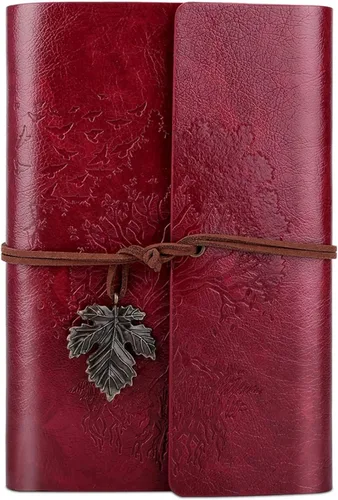 Miniatura 10 de Diarios de cuero con páginas en blanco, diario vintage rellenable para escribir, diario de viaje personal, cuaderno de bocetos de arte