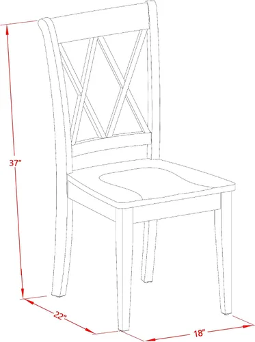 Miniatura 10 de East West Furniture AMCL3-BCH-W - Juego de mesa de comedor de 3 piezas contiene una mesa de cocina redonda con pedestal y 2 sillas de comedor, 36 x