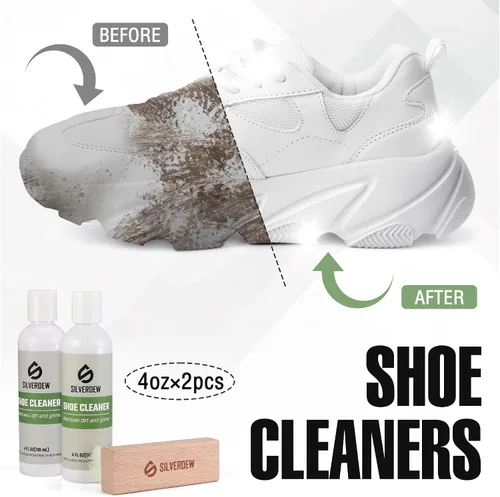 Miniatura 3 de Kit de limpieza de zapatos de 7 piezas, 2 botellas de limpiador de zapatos, desodorizante, protector impermeable y manchas, 2 cepillos y toalla