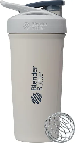 Miniatura 14 de BlenderBottle Strada Shaker Cup - Botella de agua aislada de acero inoxidable con batidor de alambre, 24 onzas, color negro
