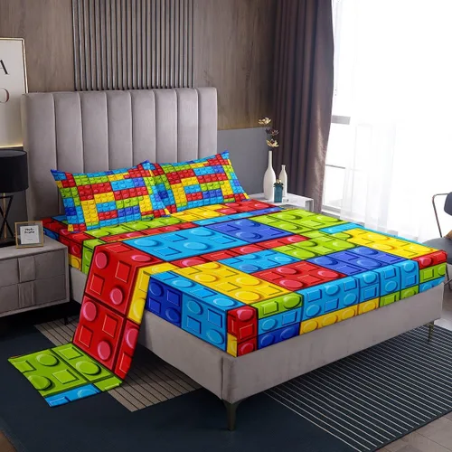 Miniatura 21 de Feelyou Juego de sábanas para niños con diseño de aguacate, ropa de cama bonita con frutas para niños y niñas, 1 sábana encimera y 1 sábana bajera