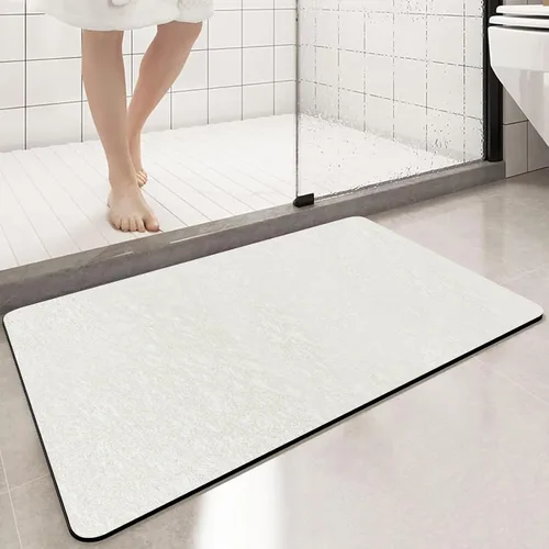 Tierra de Diatomeas Tapete de Baño Alfombras de Baño Súper Absorbente Secado Rápido Antideslizante Tapete de Baño Delgado Tapetes de Piso de Baño