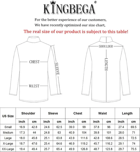 Miniatura 3 de KINGBEGA Camiseta básica ligera de manga larga para hombre, ajuste regular, cuello alto falso