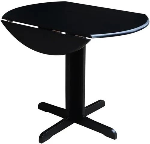Miniatura 7 de International Concepts - Mesa de comedor de doble hoja caída, 36 pulgadas, color negro